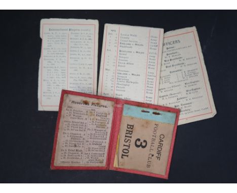 Cardiff Football Club - 1902-1903 Workman's ticket with team fixtures and tickets 3,4,10,11,12,16,18,27,28 &amp; 30 together 