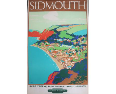 After Leslie Carr (1891-1969)SidmouthBritish Railways Travel Poster Lithograph printed in colours at the Barnard Pressapprox 