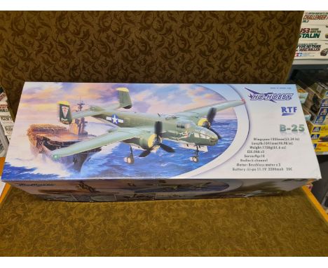 HC Hobby B25 model aircraft, all parts appear to be present.
