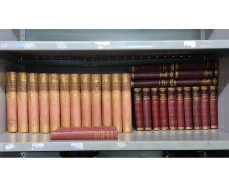 Gilt bound set of Dickens novels, Harmsworth Univeral Encyclopedia (12 volumes) and Memorials of Sheffield Its Cathedral and 