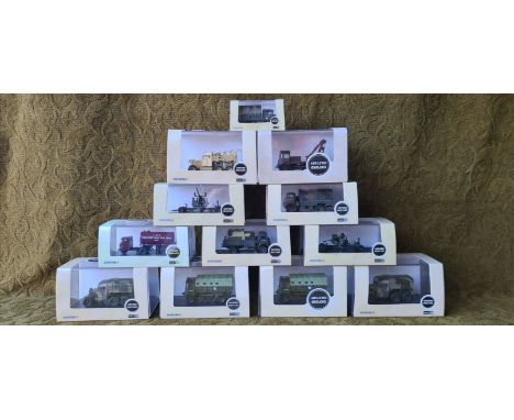 Oxford 1:76 railway scale military and commercial vehicles.