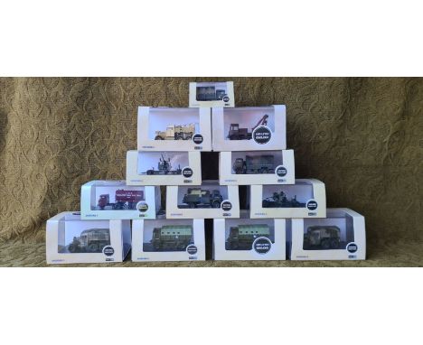 Oxford 1:76 railway scale military and commercial vehicles.