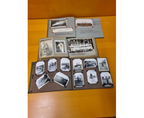 Vintage early and mid 20th century photo albums to include, local, military, domestic, holiday and farming.