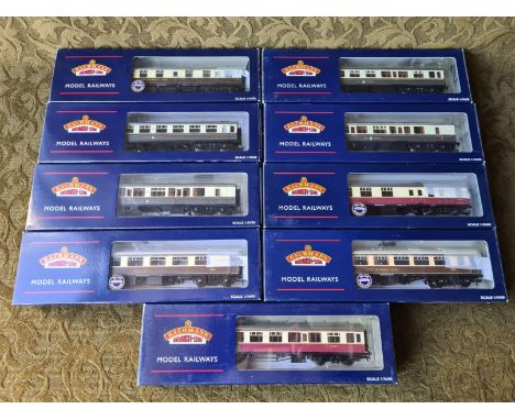 9 x Bachmann Branch Line railway carriages.