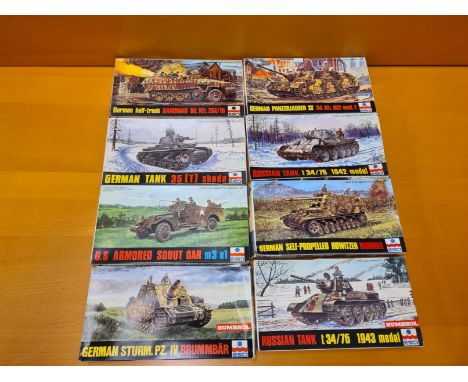 8 x ESCI 1/72 scale WWII military models, as pictured, all complete.