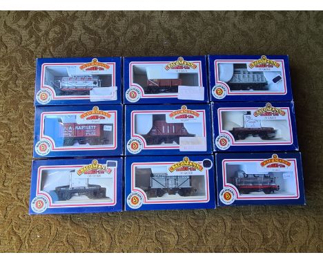 9 x Bachmann Branch Line 00 gauge railway stock.