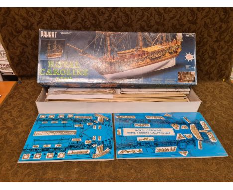 Pahart Royal Caroline 1749 No. 750 model kit complete in box with fittings.