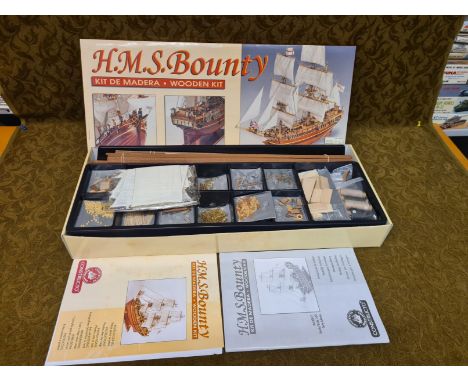 HMS Bounty model wooden kit, complete in box with all instructions and fittings.