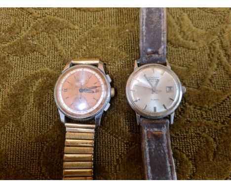 Vintage Sekonda autodate Deluxe and Richard Inkerbloc watch, both running.