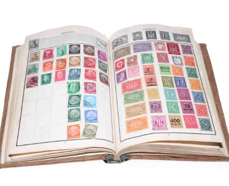 Stamp album including high revenue Germany, Japan, China, Nicaragua, Russia, USA; together with first day covers.