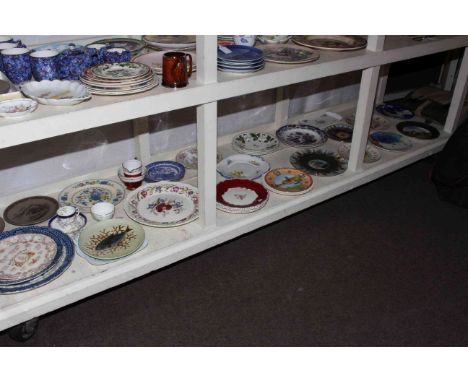 Large assortment of mainly plates including Royal Worcester, Minton, Masons, Poole, Spode, etc.
