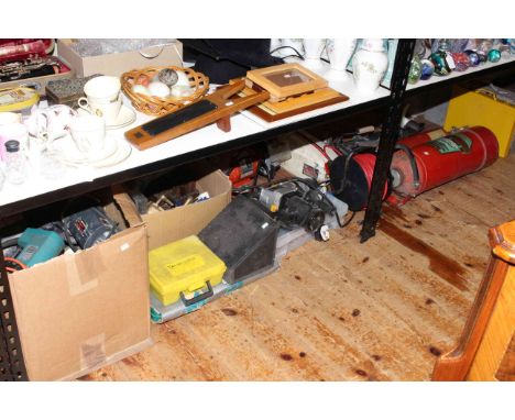 Fire extinguishers, ball bearing, power driver, greenhouse heater and other tools and equipment.