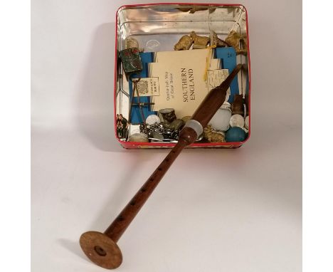Bag pipe chanter t/w wade whimsies, tokens etc 