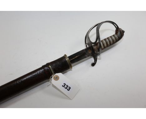 DUDLEY, GRAND PARADE, PORTSMOUTH, AN 1822 PATTERN INFANTRY SWORD, with pierced steel guard, single edge fullered blade (blade