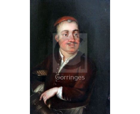 19th century French Schooloil on wooden panelPortrait of an Innkeeper7.5 x 5.5in.