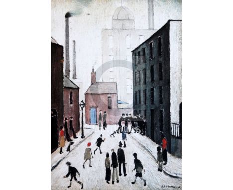 § Lawrence Stephen Lowry (1887-1976)lithographIndustrial Scene, 1953, published Venture Prints Ltd, 1974, signed in pencil an