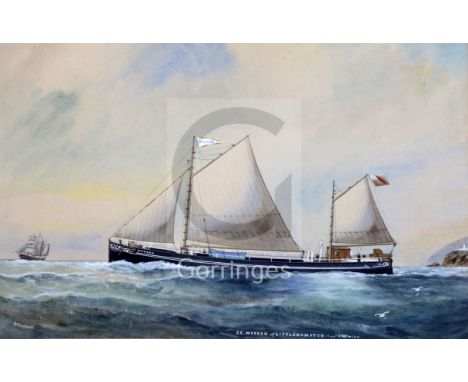 Reuben Chappell (1870-1940)watercolour and gouacheShip portrait of the S.S. Wessex of Littlehampton, Captain C.W. Pricesigned