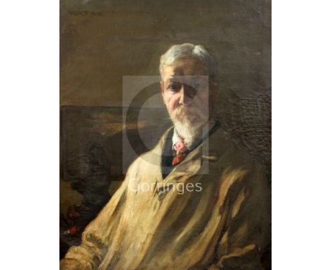 W.A.T 1924oil on canvasPortrait of William Shackleton (1872-1933)initialled and dated30 x 25in. unframed.