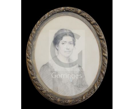 Amy Julia Drucker (1873-1951)crayonPortrait of May Furnisssigned12.5 x 10.5in.