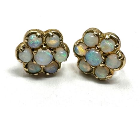 9ct gold opal earrings 