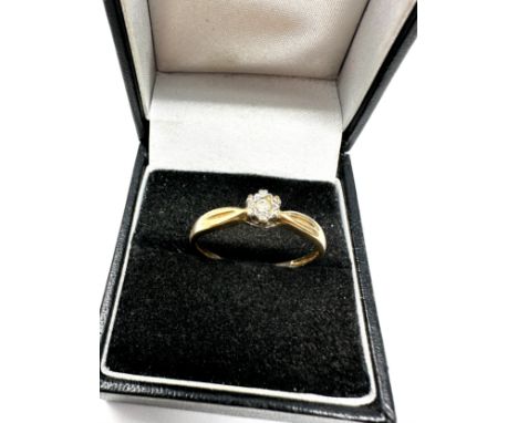 9ct gold diamond single stone ring (1.7g) 