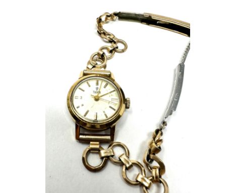 Ladies rolex tudor vintage wristwatch gold tone the watch ticks but stops 