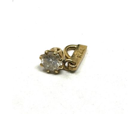 18ct gold vintage round brilliant diamond set solitaire pendant est 0.20ct (0.6g) 