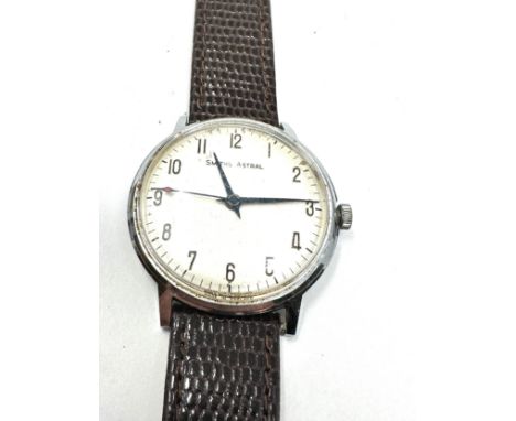 Vintage gents smiths astral wristwatch the watch is ticking but stops 