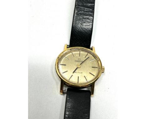 Ladies vintage omega de ville gold tone wristwatch the watch is ticking 