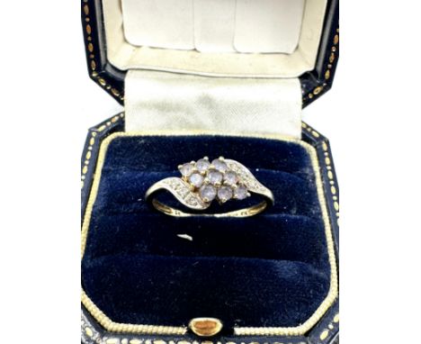 9ct gold diamond &amp; tanzanite dress ring (1.8g) 