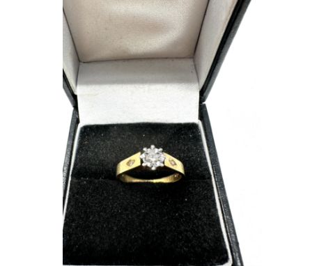 9ct gold vintage diamond ring (2.1g) 