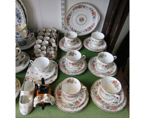 A collection of Royal Grafton Malvern pattern tea wares comprising: cake plate, six cups, six saucers and six tea plates, tog