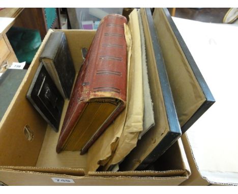 An interesting collection of Victorian portrait albums, further framed groups of school boys pre-war, photographic portraits 