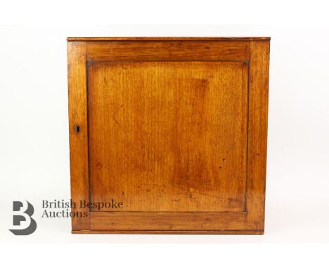 Mahogany cabinet with fitted shelf, approx. h 51cm x w 51cm x d 25cms.&nbsp;