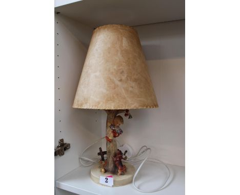 Hummel 44/A Lamp base 'Culprits' with matching shade 