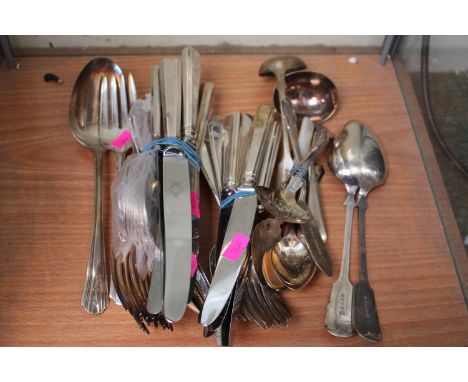 Collection of assorted 19thC and later Silver plated Flatware 