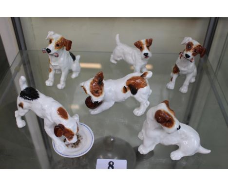 Collection of Royal Doulton ceramic dog figures (6) 