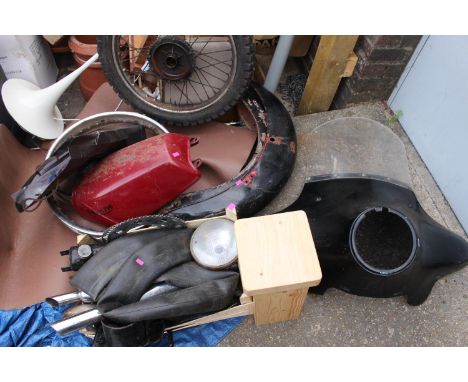 Collection of Vintage Triumph and other Motorcycle parts 