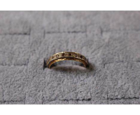 18ct Gold Ruby Set Eternity Ring 3.6g total weight Size Q 
