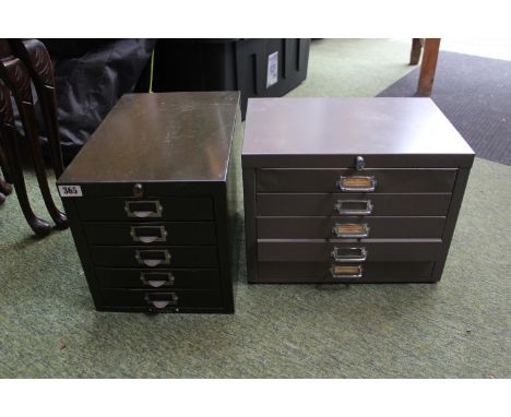 2 Vintage Metal filing drawers 