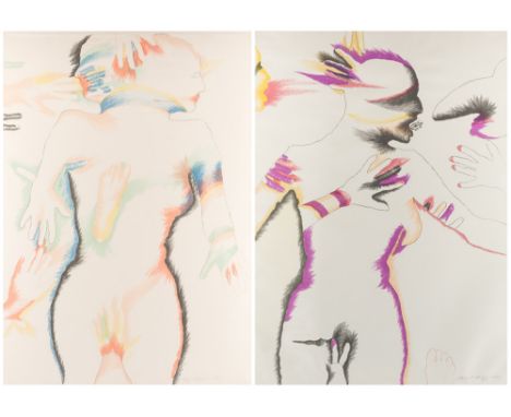 A PAIR OF PRINTS BY MARISOL ESCOBAR (VENEZUELAN-FRENCH, 1930-2016)comprising:a) [Female Torso], 1979, color lithograph, 108.5