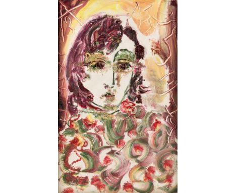 ANATOLIY ZVEREV (RUSSIAN 1931-1986)Portrait of a Woman, 1977oil on panel81 x 51 cm (31 7/8 x 20 in.)signed upper left and rig