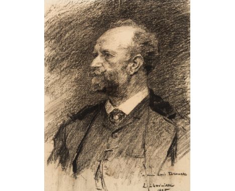 LEON AUGUSTIN LHERMITTE (FRENCH 1844-1925)Portrait of the Sculptor Charles Drouet, 1885charcoal on paper31.5 x 24.8 cm (12 3/