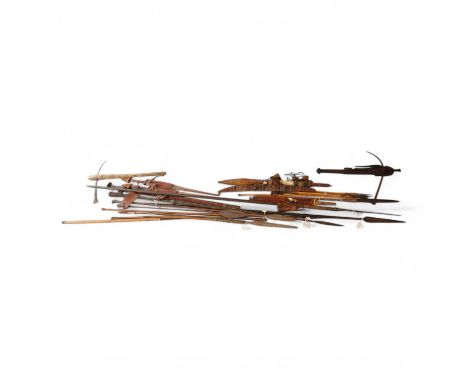 A quantity of African tribal spears swords and tools. Condition - varies