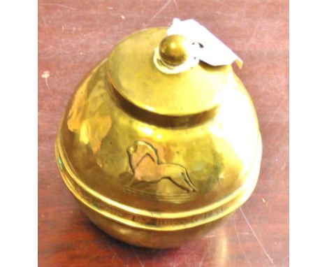 Brass Lipton Tea caddy-'British Empire Exhibition 1924
