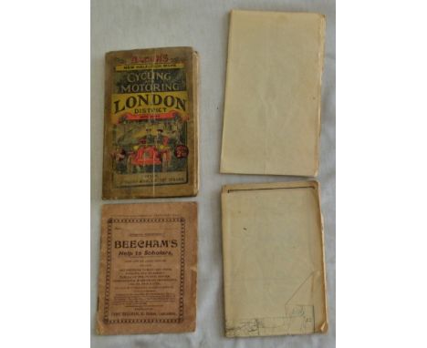 Maps - Bacons Cycling +  Motoring London District; Surrey; peninsular Campaign map, Well used, mixed condition