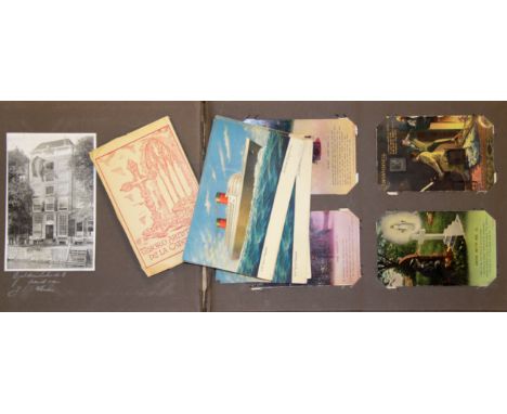 An extensive postcard album.