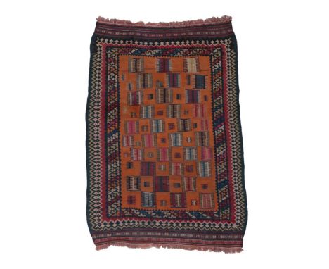 Kashgai Kilim South West Iran, circa 1940 The tangerine field of ''comb'' motifs enclosed by borders of reciprocal geometric 