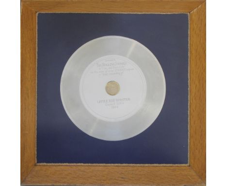 The Rolling Stones; 'Little Red Rooster', a rare presentation silver disc, silvered and engraved as presentation disc by Disc
