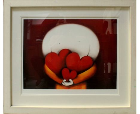 After Doug Hyde; signed limited edition print, 'The Gift of Love' no.143/395, 58 x 73cm, framed and glazed.